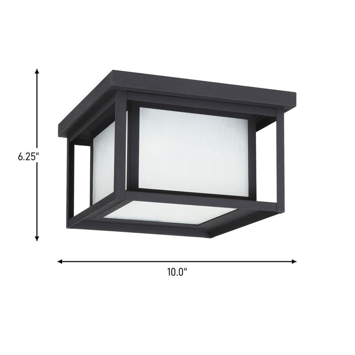 Generation Lighting Canada - 79039-12 - Two Light Outdoor Flush Mount - Hunnington - Black