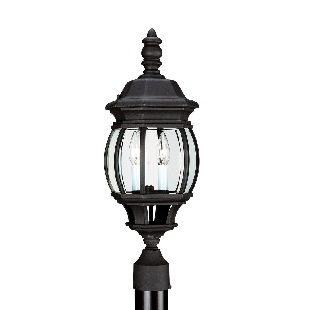 Wynfield Two Light Outdoor Post Lantern in Black - available from The Lighting Shoppe, trusted by Canadian homeowners