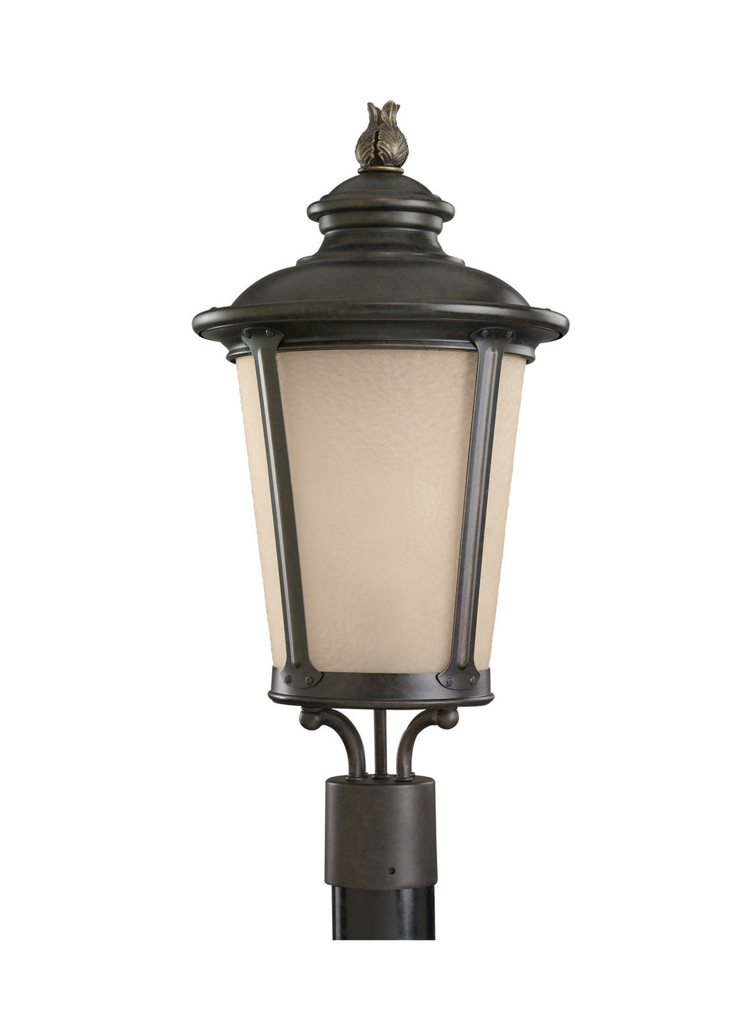 Cape May One Light Outdoor Post Lantern in Burled Iron - available from The Lighting Shoppe, trusted by Canadian homeowners