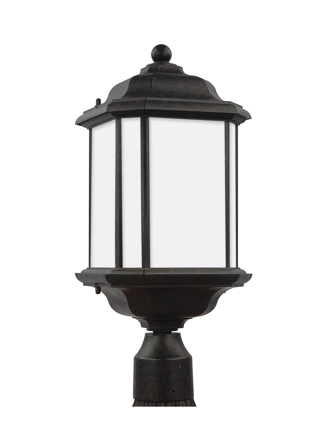 Kent One Light Outdoor Post Lantern in Oxford Bronze - available from The Lighting Shoppe, trusted by Canadian homeowners