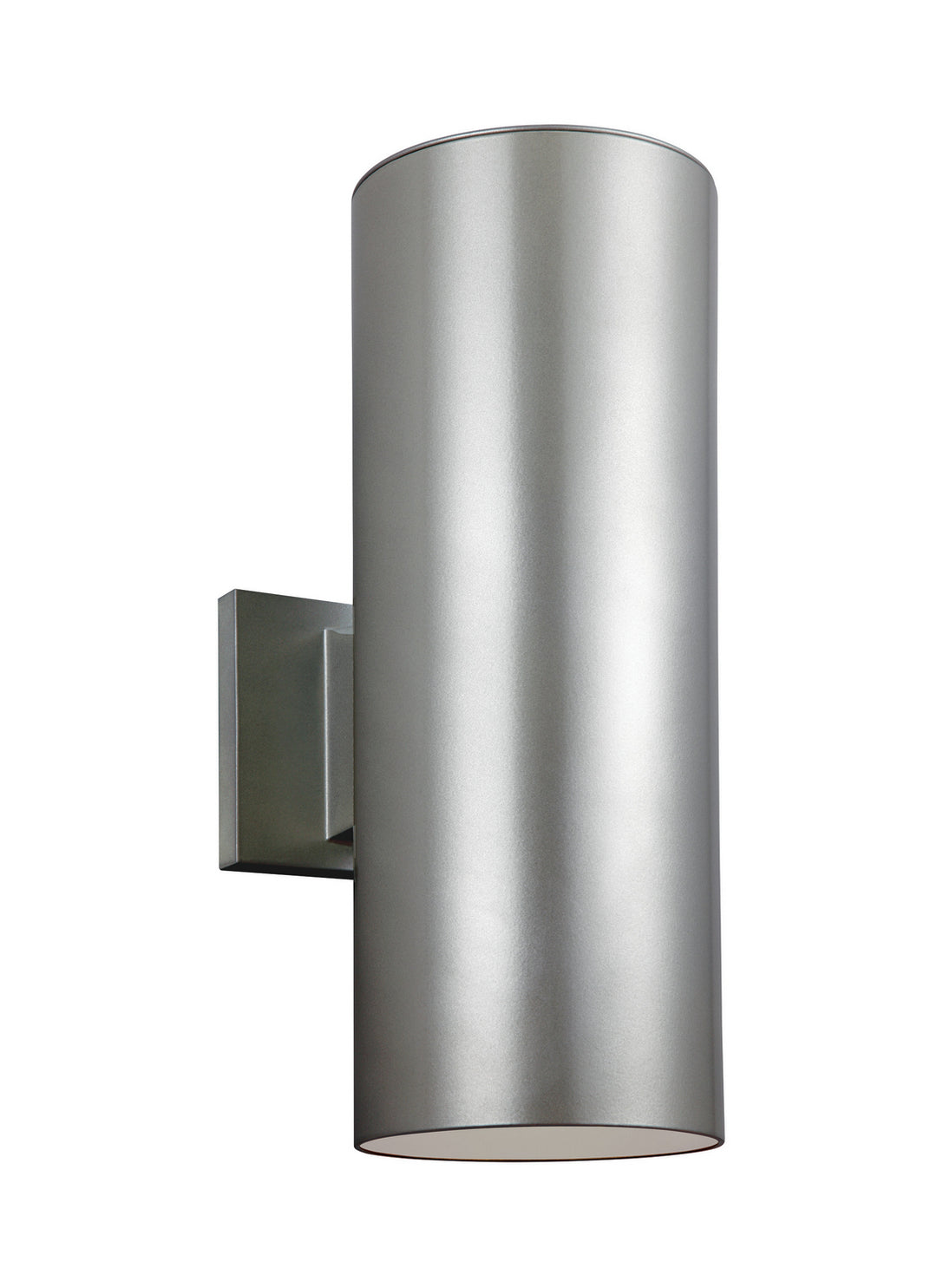 Outdoor Cylinders Two Light Outdoor Wall Lantern in Painted Brushed Nickel - available from The Lighting Shoppe, trusted by Canadian homeowners