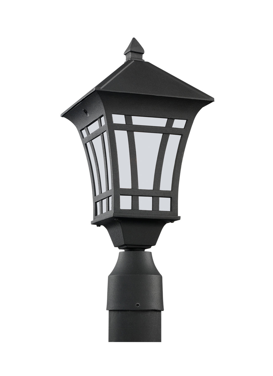 Herrington One Light Outdoor Post Lantern in Black - available from The Lighting Shoppe, trusted by Canadian homeowners