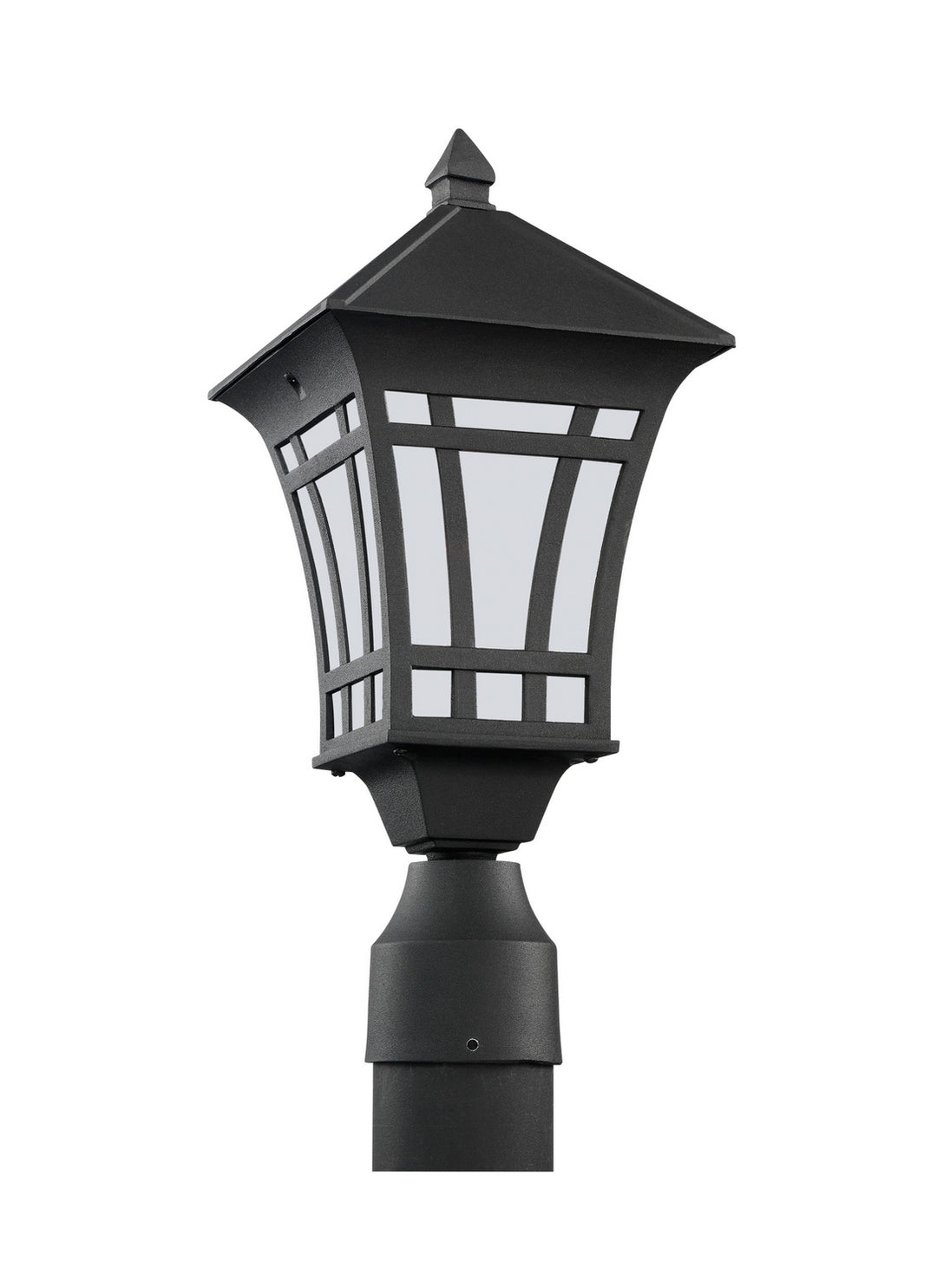 Herrington One Light Outdoor Post Lantern in Black - available from The Lighting Shoppe, trusted by Canadian homeowners
