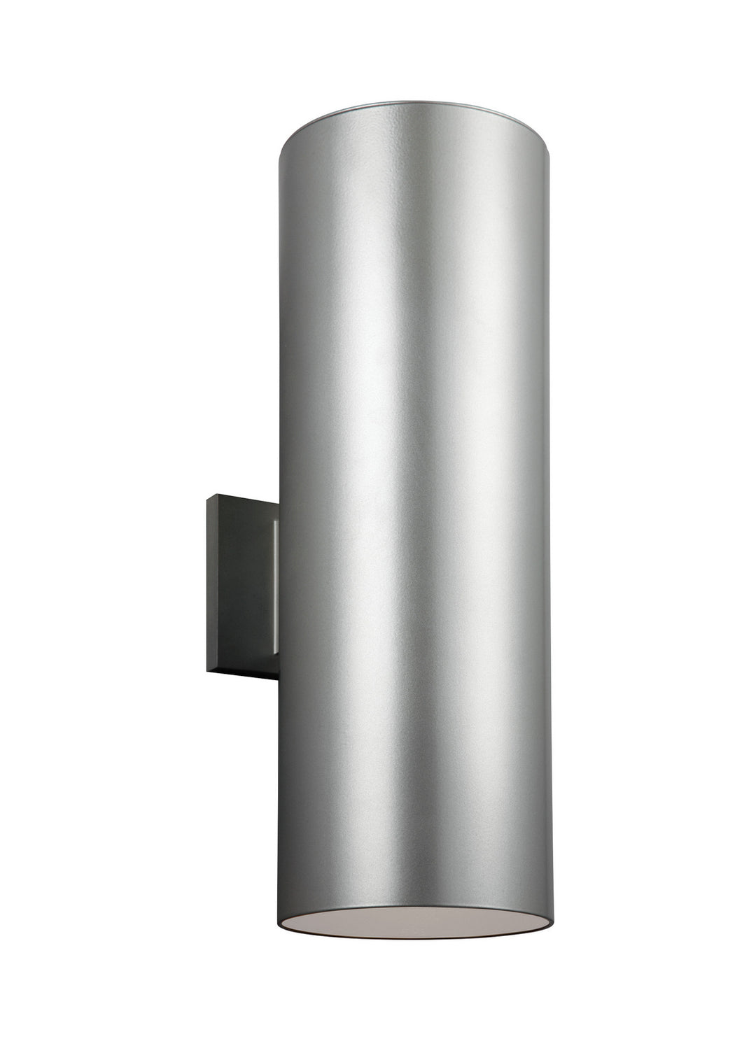 Outdoor Cylinders Two Light Outdoor Wall Lantern in Painted Brushed Nickel - available from The Lighting Shoppe, trusted by Canadian homeowners