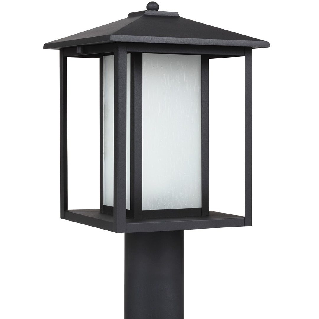 Hunnington One Light Outdoor Post Lantern in Black - available from The Lighting Shoppe, trusted by Canadian homeowners