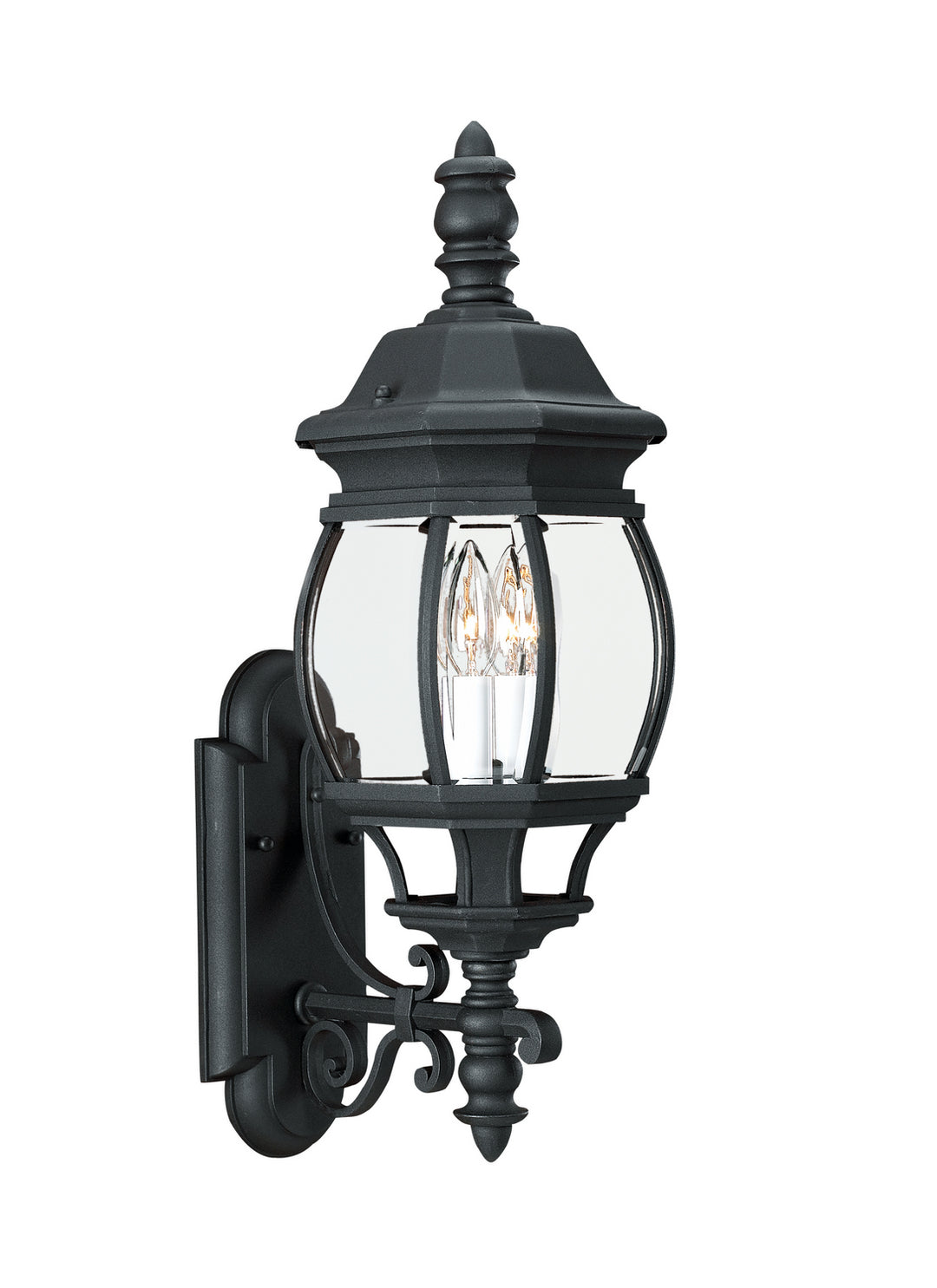 Wynfield Two Light Outdoor Wall Lantern in Black - available from The Lighting Shoppe, trusted by Canadian homeowners
