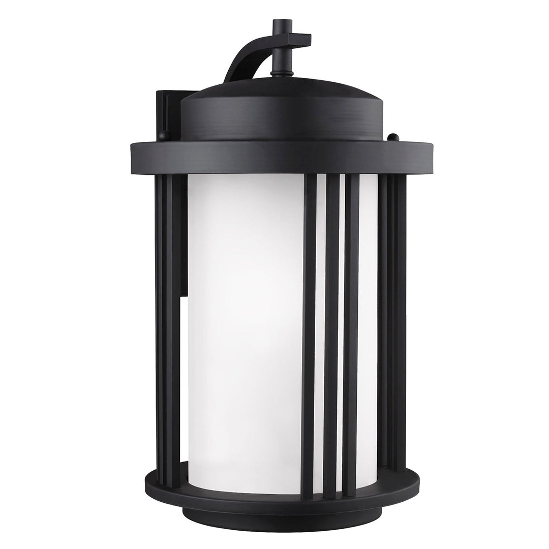 Crowell One Light Outdoor Wall Lantern in Black - available from The Lighting Shoppe, trusted by Canadian homeowners