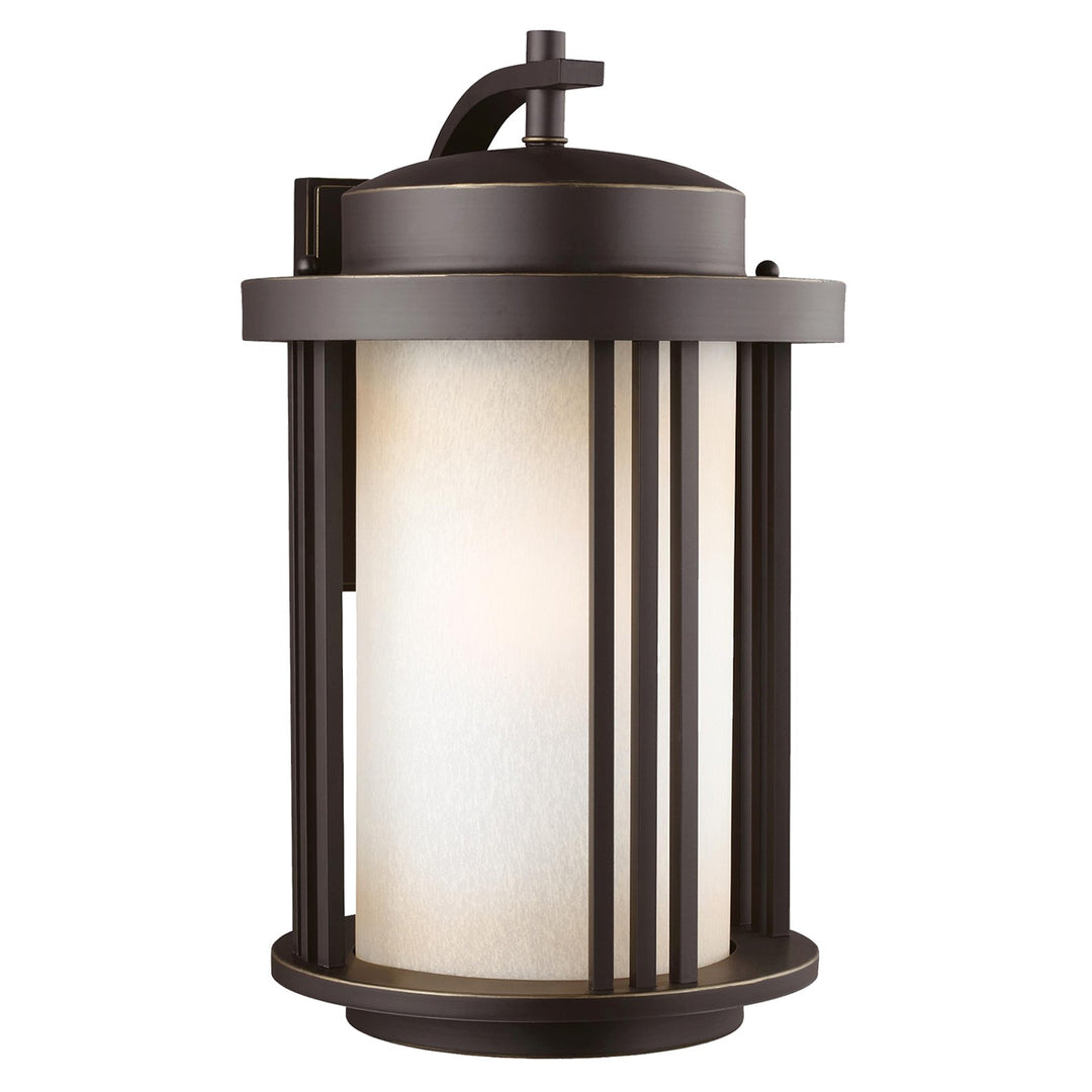 Crowell One Light Outdoor Wall Lantern in Antique Bronze - available from The Lighting Shoppe, trusted by Canadian homeowners