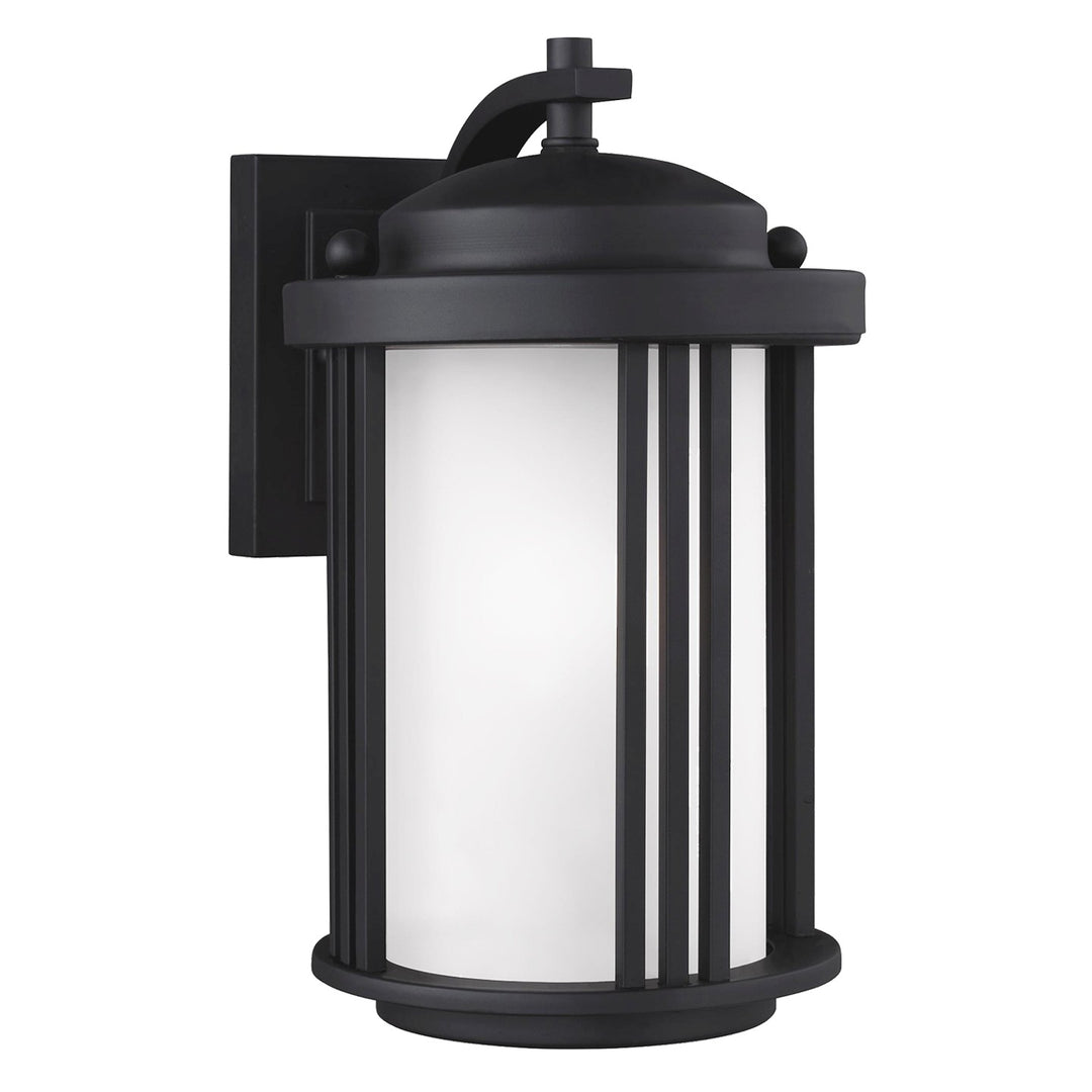 Crowell One Light Outdoor Wall Lantern in Black - available from The Lighting Shoppe, trusted by Canadian homeowners