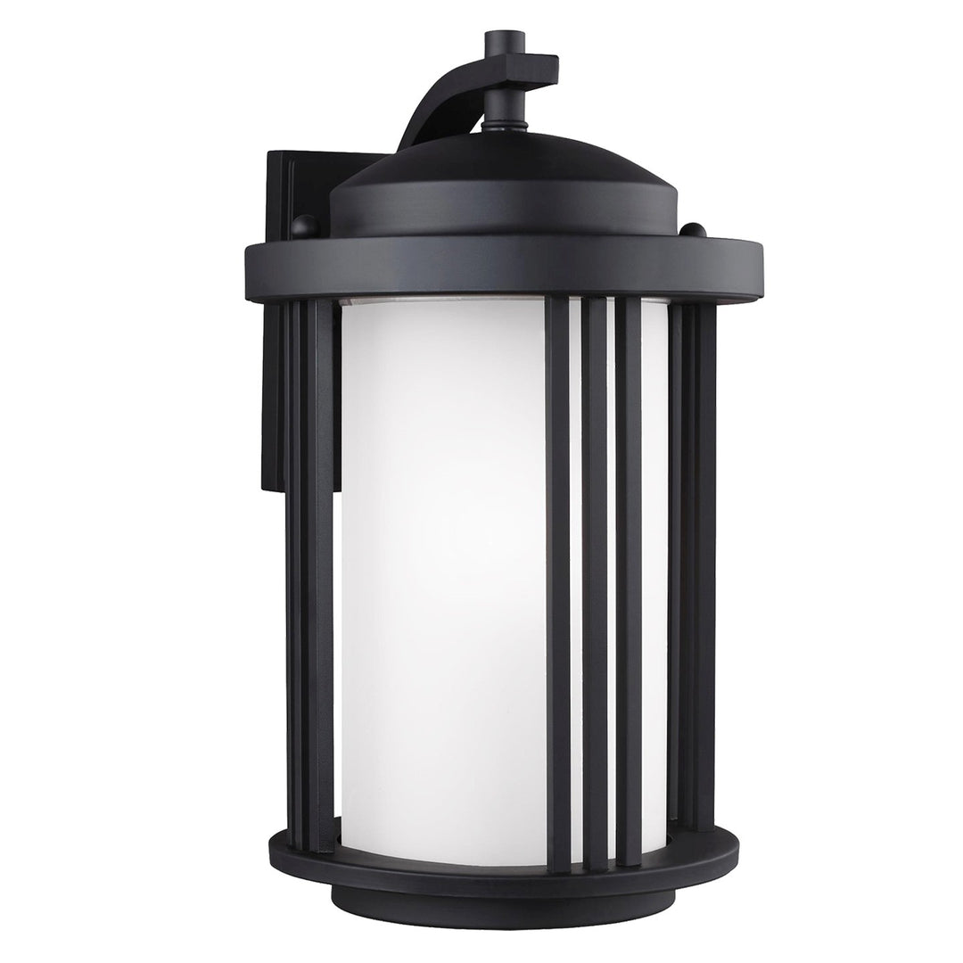 Crowell One Light Outdoor Wall Lantern in Black - available from The Lighting Shoppe, trusted by Canadian homeowners