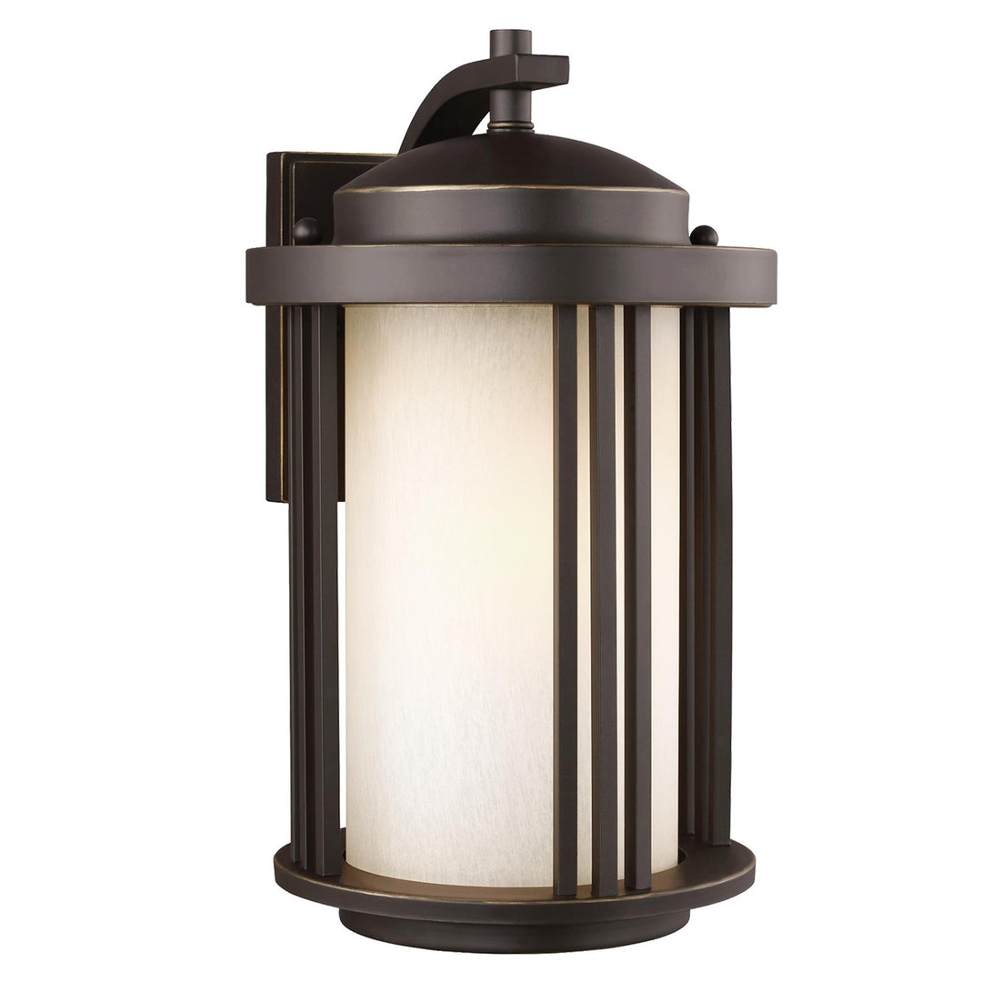 Crowell One Light Outdoor Wall Lantern in Antique Bronze - available from The Lighting Shoppe, trusted by Canadian homeowners