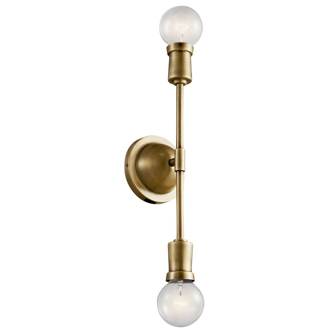 Kichler Canada - 43195NBR - Two Light Wall Sconce - Armstrong - Natural Brass