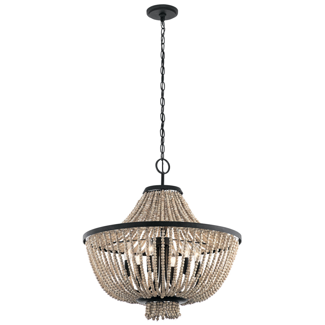 Kichler Canada - 43891DBK - Six Light Chandelier - Brisbane - Distressed Black