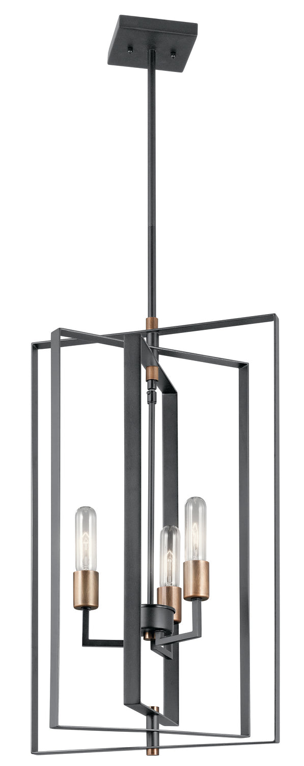 Kichler Canada - 43983BK - Three Light Foyer Pendant - Taubert - Black