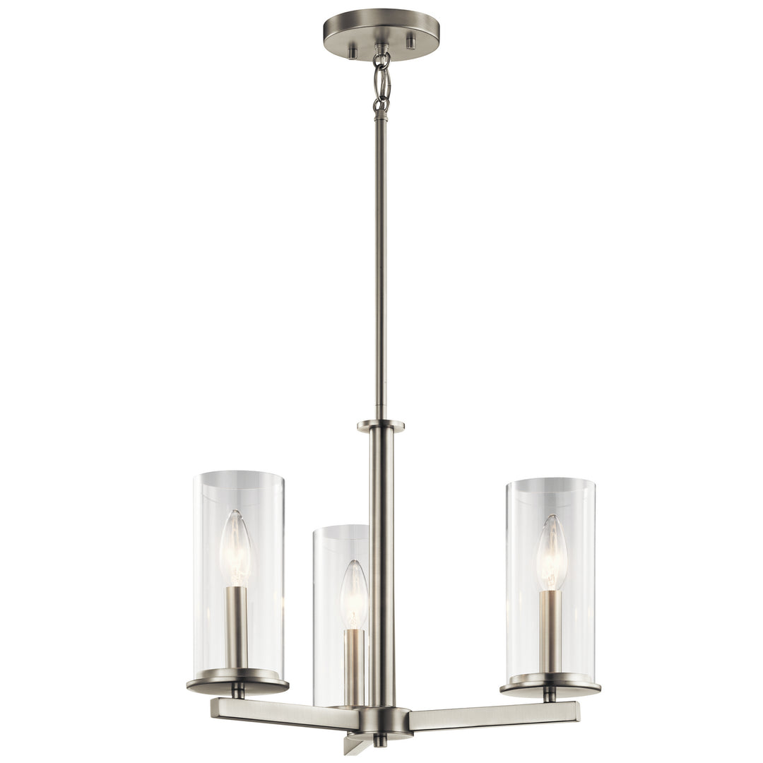 Kichler Canada - 43997NI - Three Light Chandelier/Semi Flush - Crosby - Brushed Nickel