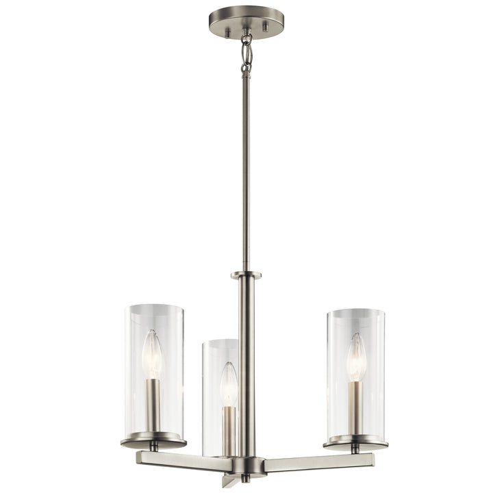 Kichler Canada - 43997NI - Three Light Chandelier/Semi Flush - Crosby - Brushed Nickel