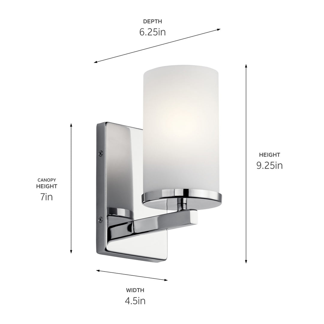 Kichler Canada - 45495CH - One Light Wall Sconce - Crosby - Chrome