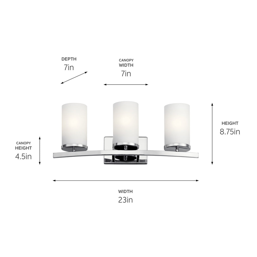 Kichler Canada - 45497CH - Three Light Bath - Crosby - Chrome
