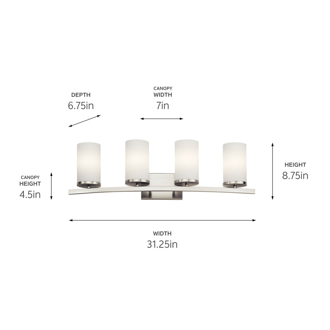 Kichler Canada - 45498NI - Four Light Bath - Crosby - Brushed Nickel