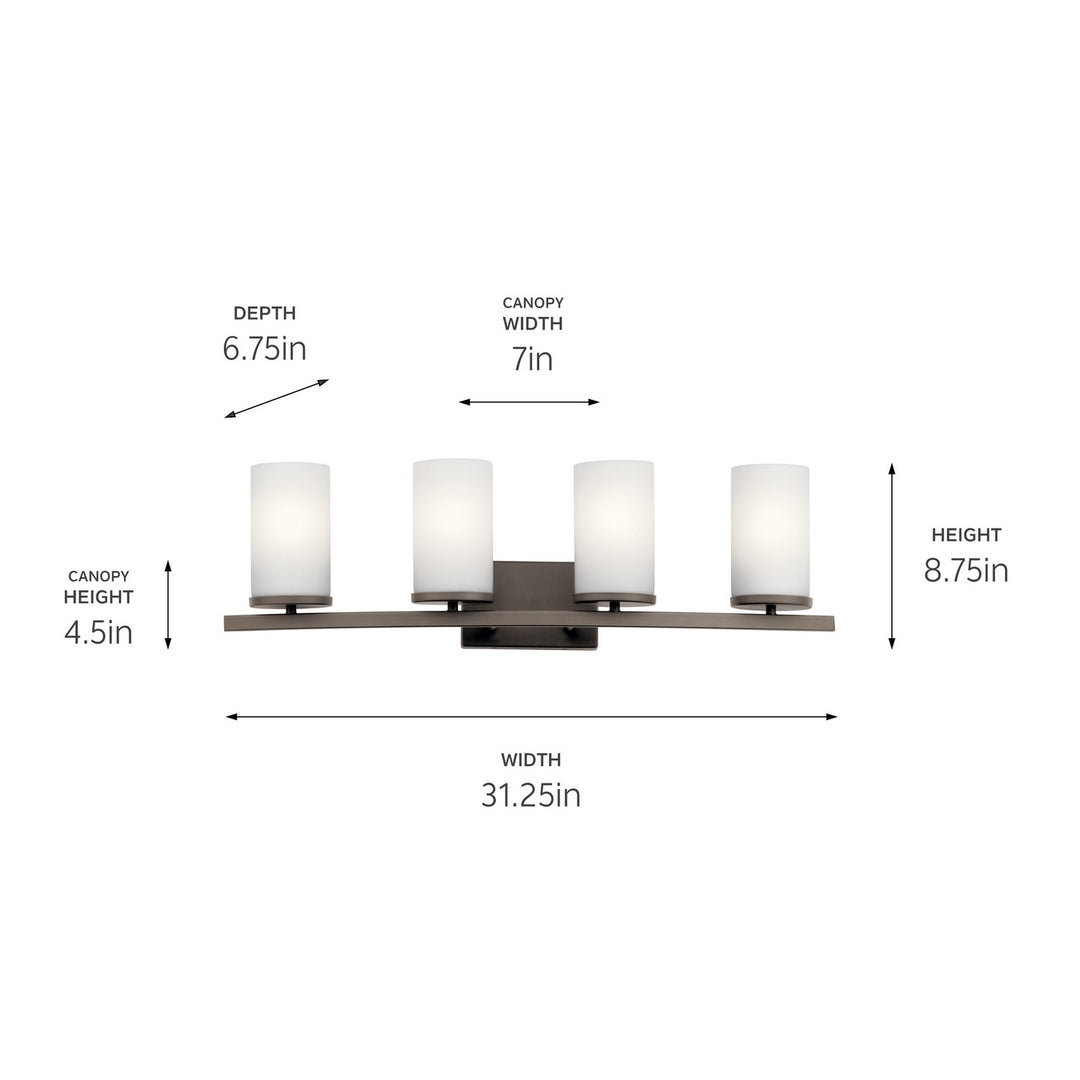 Kichler Canada - 45498OZ - Four Light Bath - Crosby - Olde Bronze