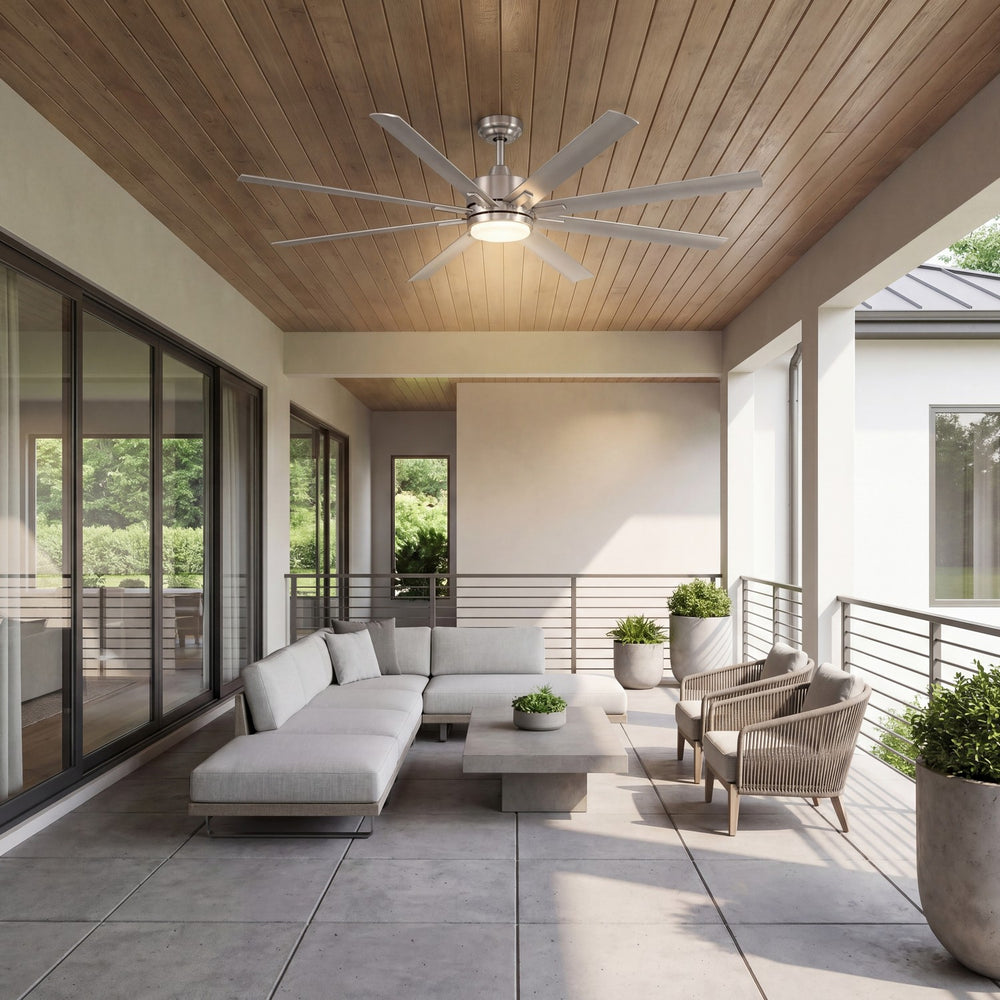 Meridian - M2025BN - 72" Outdoor Ceiling Fan - Bluffton - Brushed Nickel