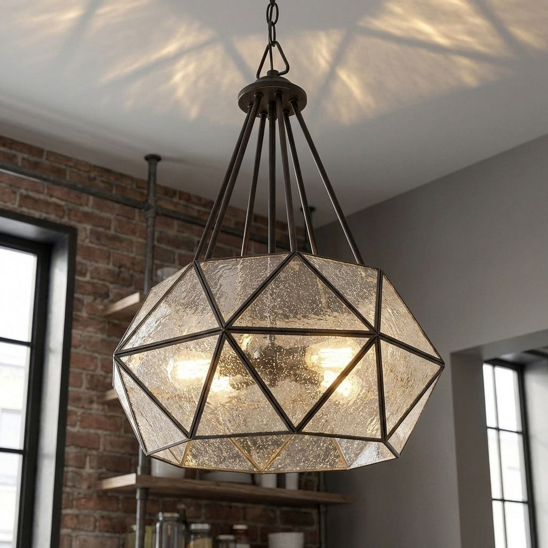 Savoy House - 7-9008-4-28 - Four Light Pendant - Tartan - Oiled Burnished Bronze