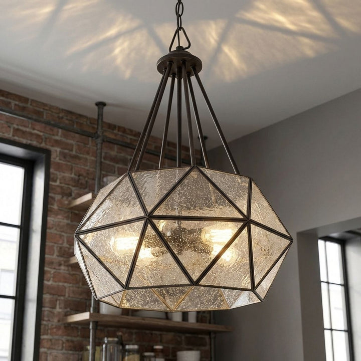 Savoy House - 7-9008-4-28 - Four Light Pendant - Tartan - Oiled Burnished Bronze