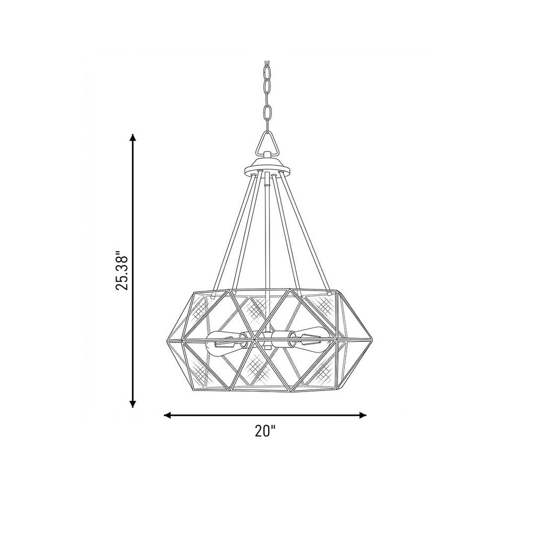Savoy House - 7-9008-4-28 - Four Light Pendant - Tartan - Oiled Burnished Bronze