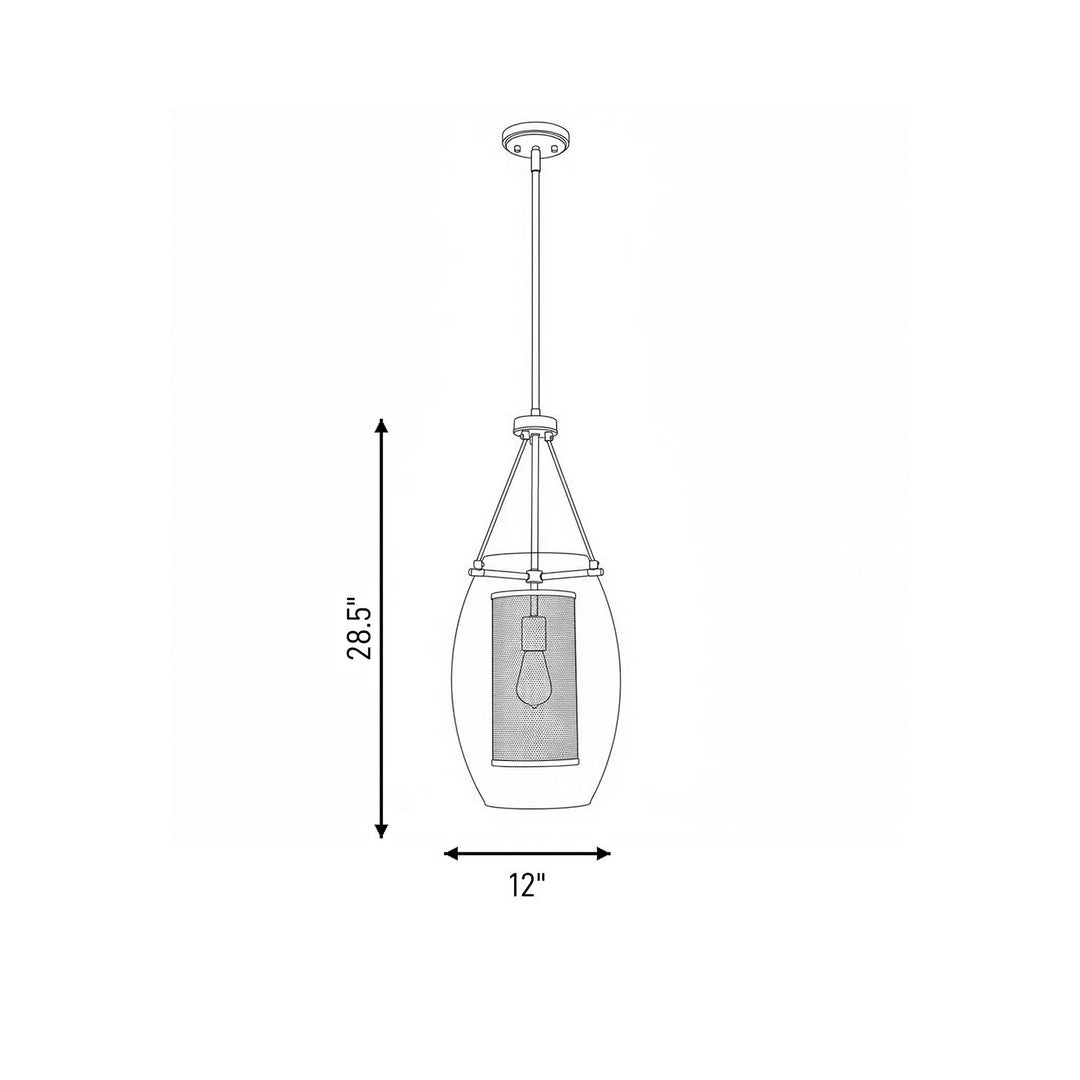 Savoy House - 7-9063-1-95 - One Light Pendant - Dunbar - Warm Brass with Bronze Accents