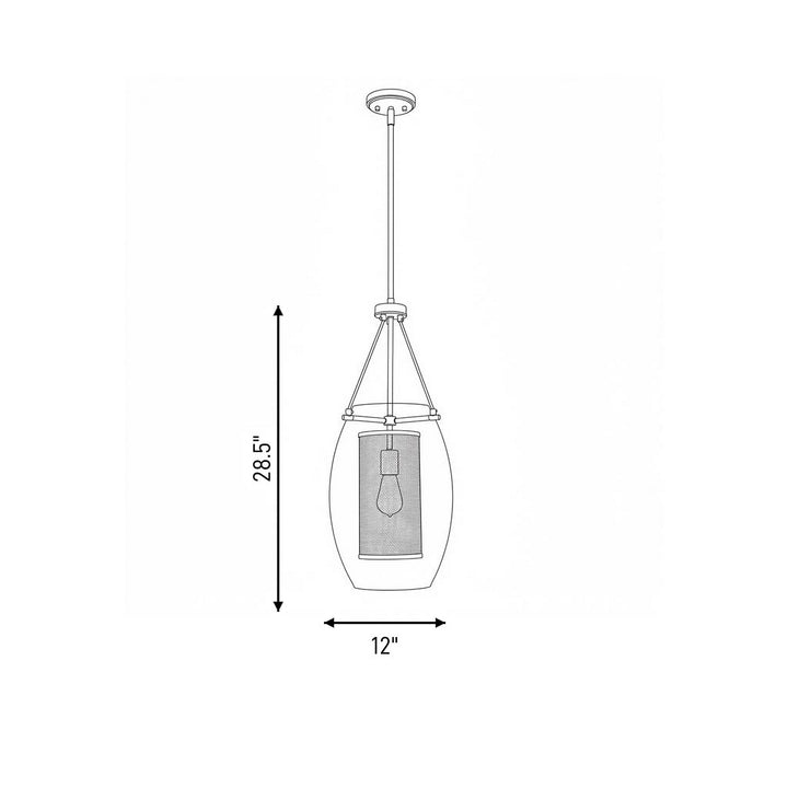 Savoy House - 7-9063-1-95 - One Light Pendant - Dunbar - Warm Brass with Bronze Accents