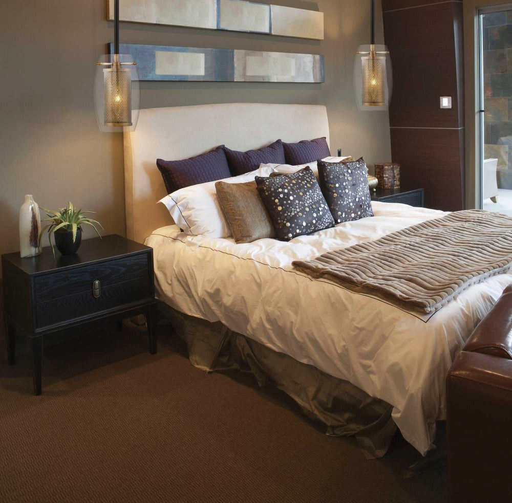 Savoy House - 7-9064-1-95 - One Light Pendant - Dunbar - Warm Brass w/Bronze