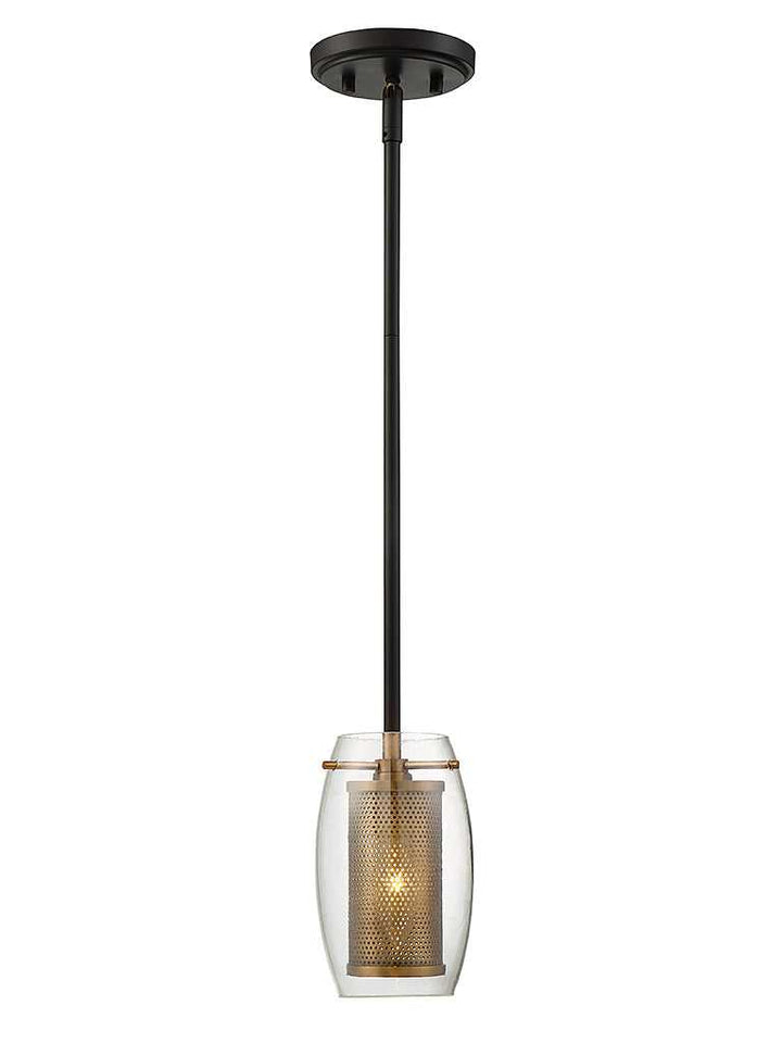 Savoy House - 7-9064-1-95 - One Light Pendant - Dunbar - Warm Brass w/Bronze