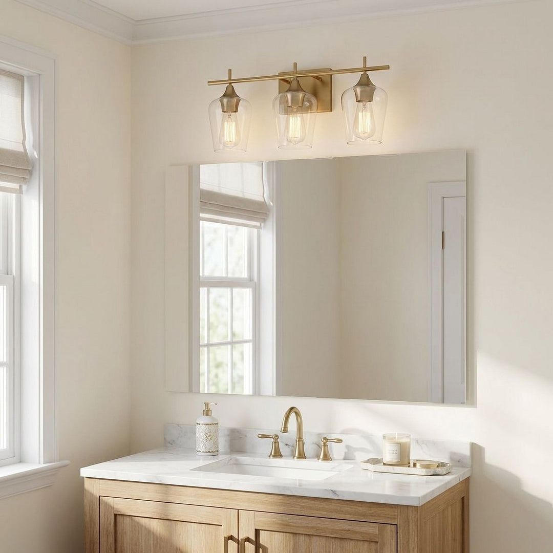 Savoy House - 8-4030-3-322 - Three Light Bath Bar - Octave - Warm Brass