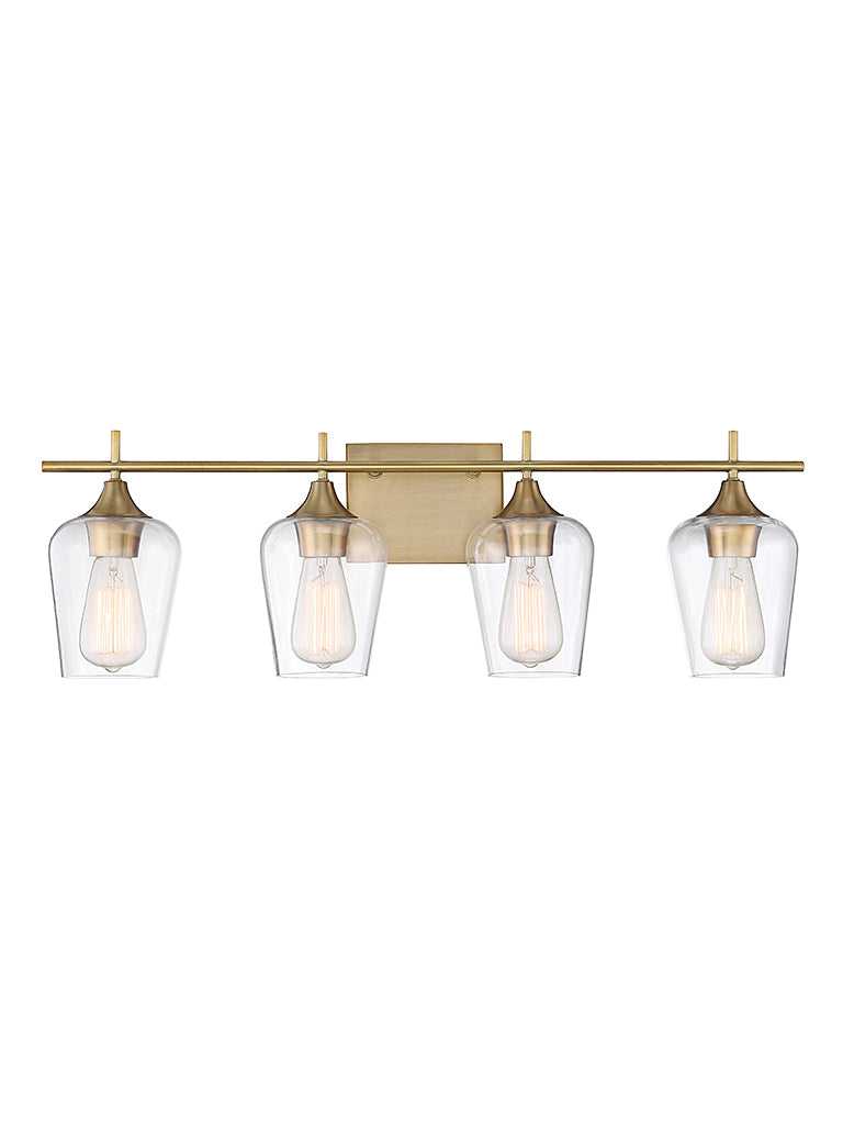 Octave Four Light Bath Bar in Warm Brass Savoy House