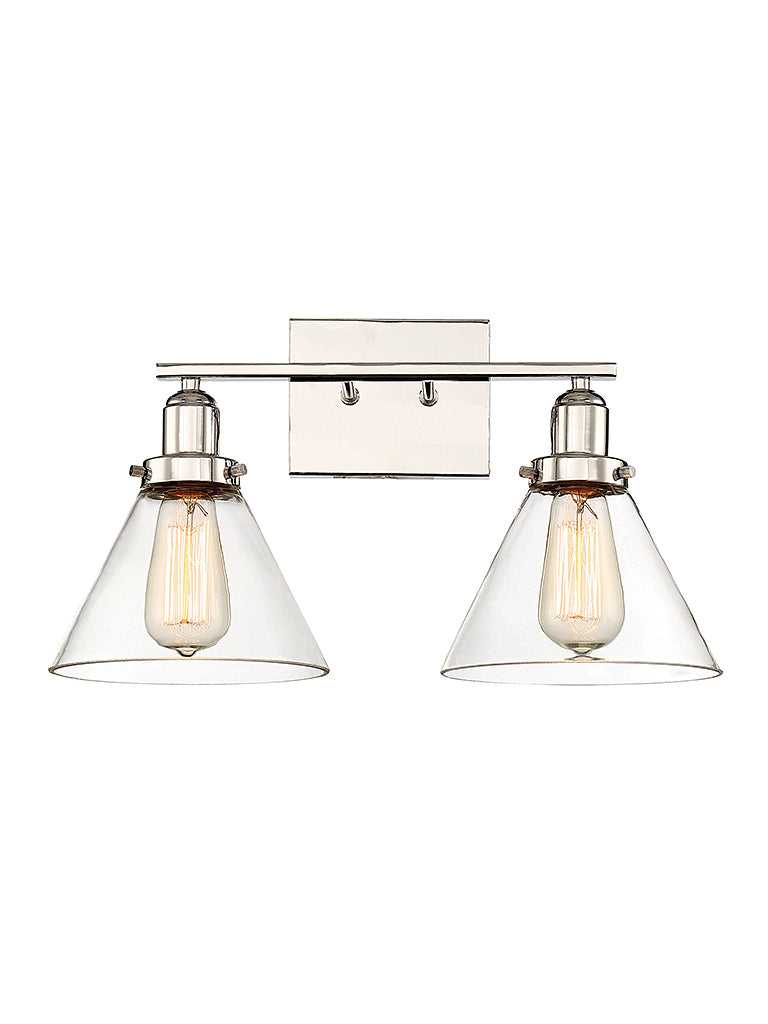 Drake Two Light Bath Bar in Polished Nickel Savoy House