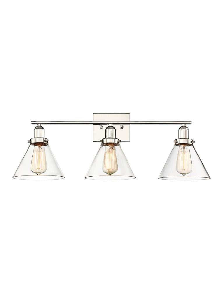 Drake Three Light Bath Bar in Polished Nickel Savoy House