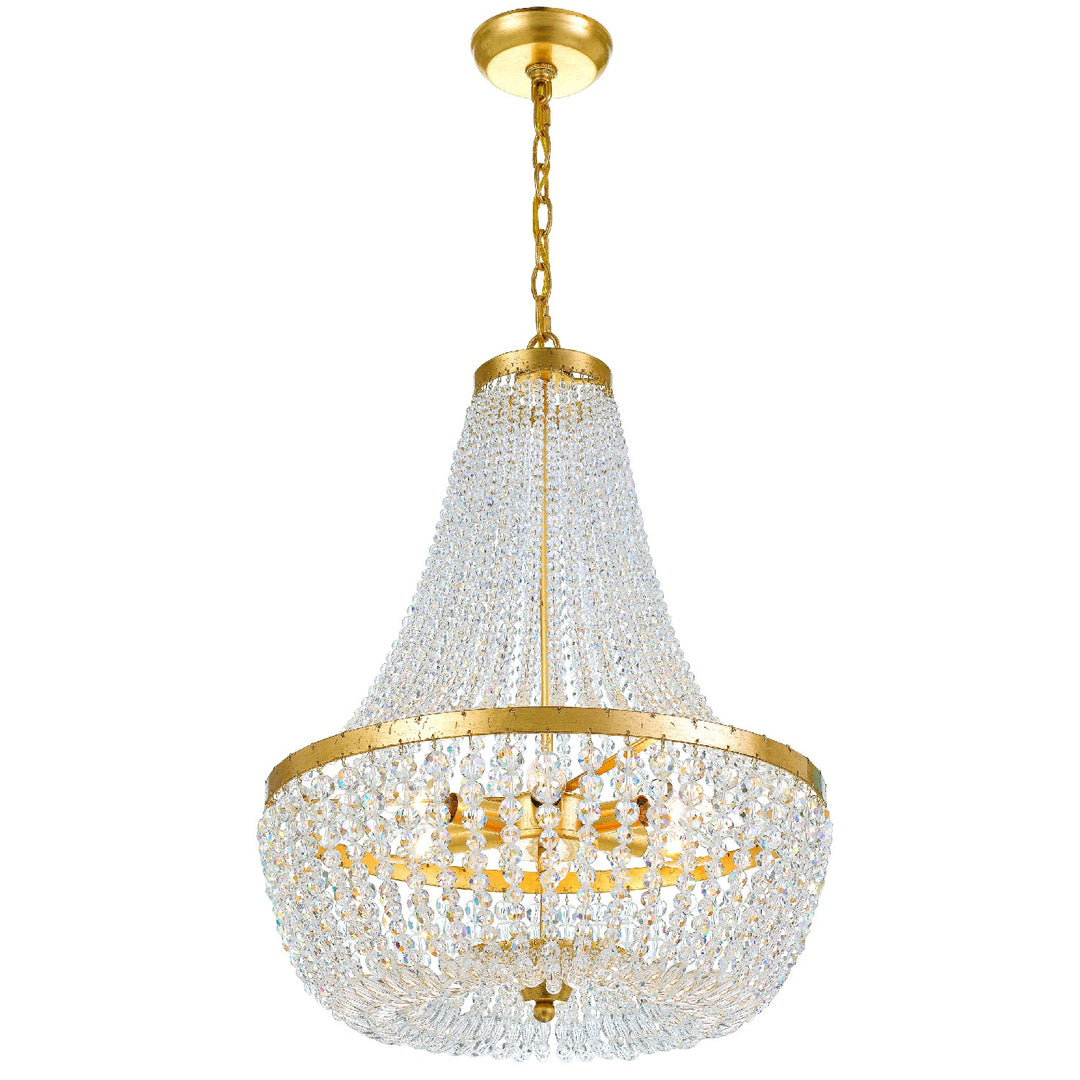 Crystorama - 608-GA - Six Light Chandelier - Rylee - Antique Gold