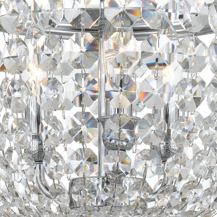 Crystorama - 783-CH-CL-MWP - Three Light Semi Flush Mount - Archer - Polished Chrome