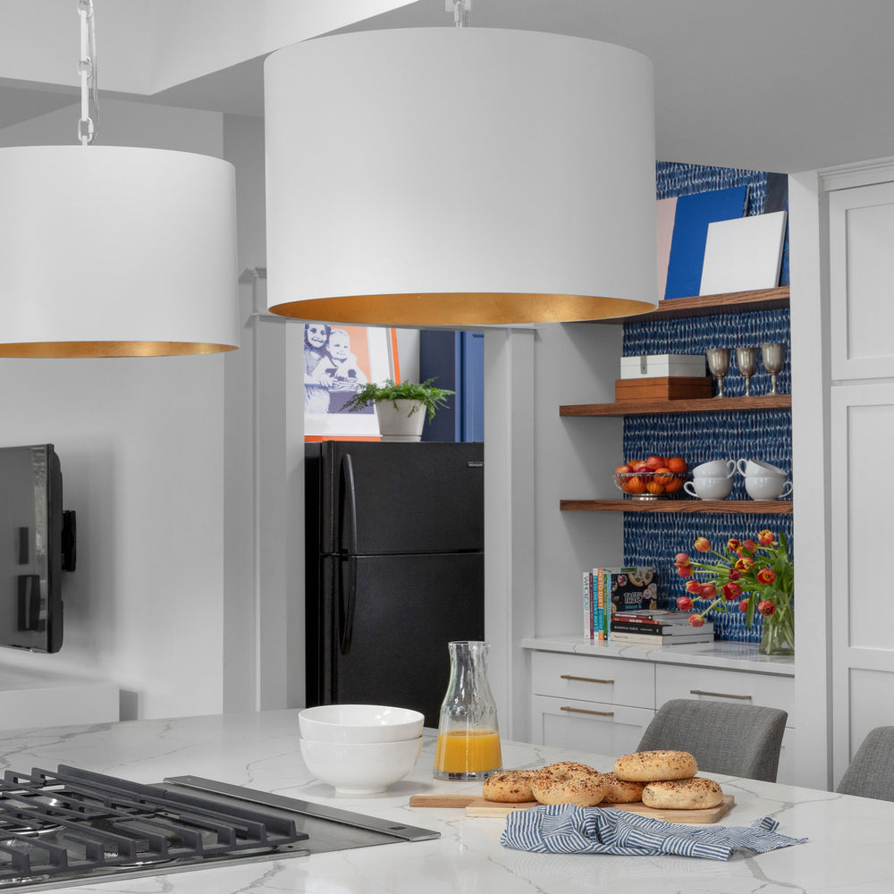 Crystorama - 8686-MT-GA - Six Light Chandelier - Alston - Matte White + Antique Gold