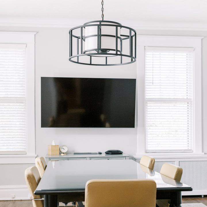Crystorama - 9595-MK - Five Light Chandelier - Hulton - Matte Black