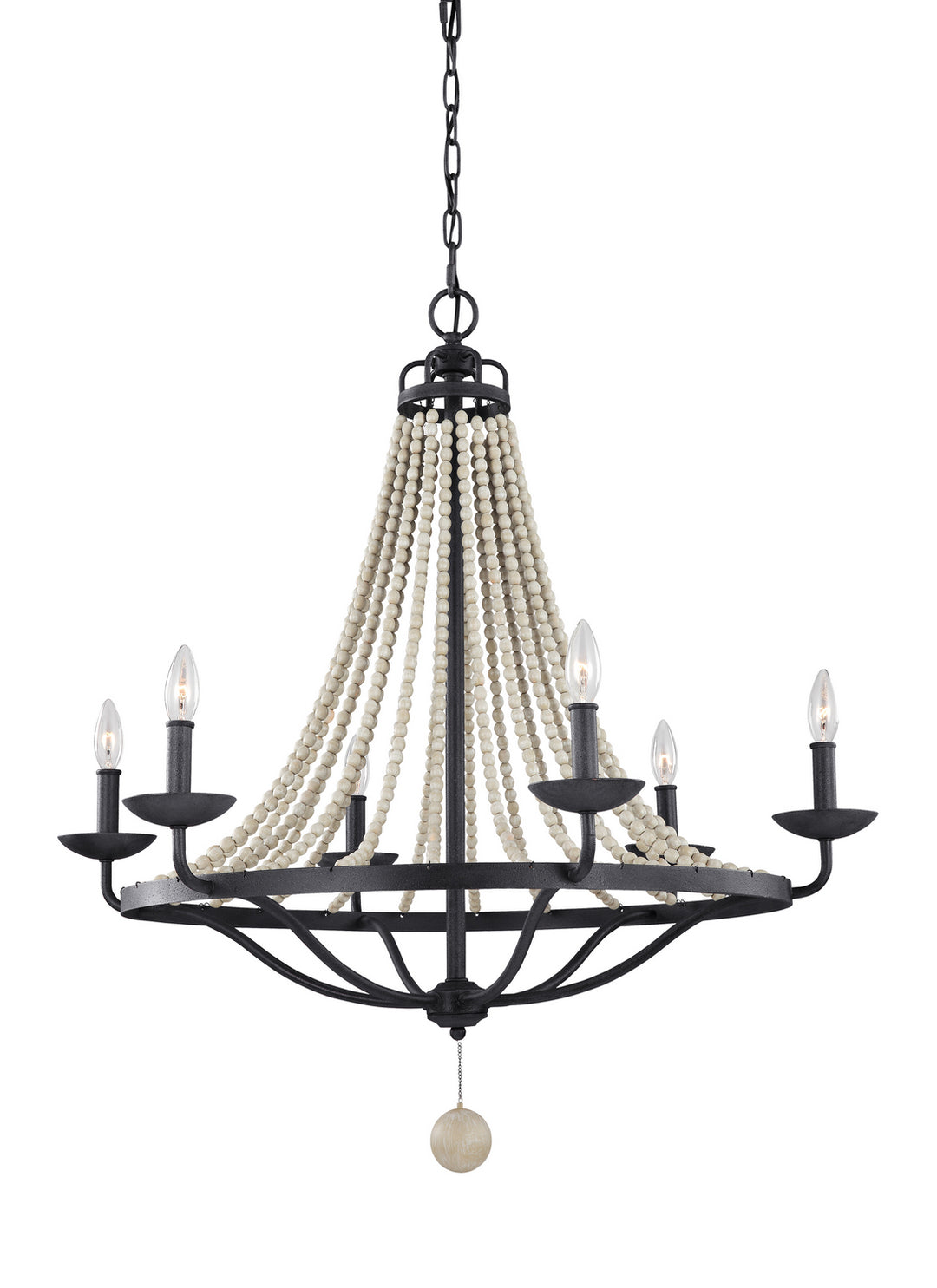Visual Comfort Studio Canada - F3129/6DWZ/DWG - Six Light Chandelier - Nori - Dark Weathered Zinc / Driftwood Grey
