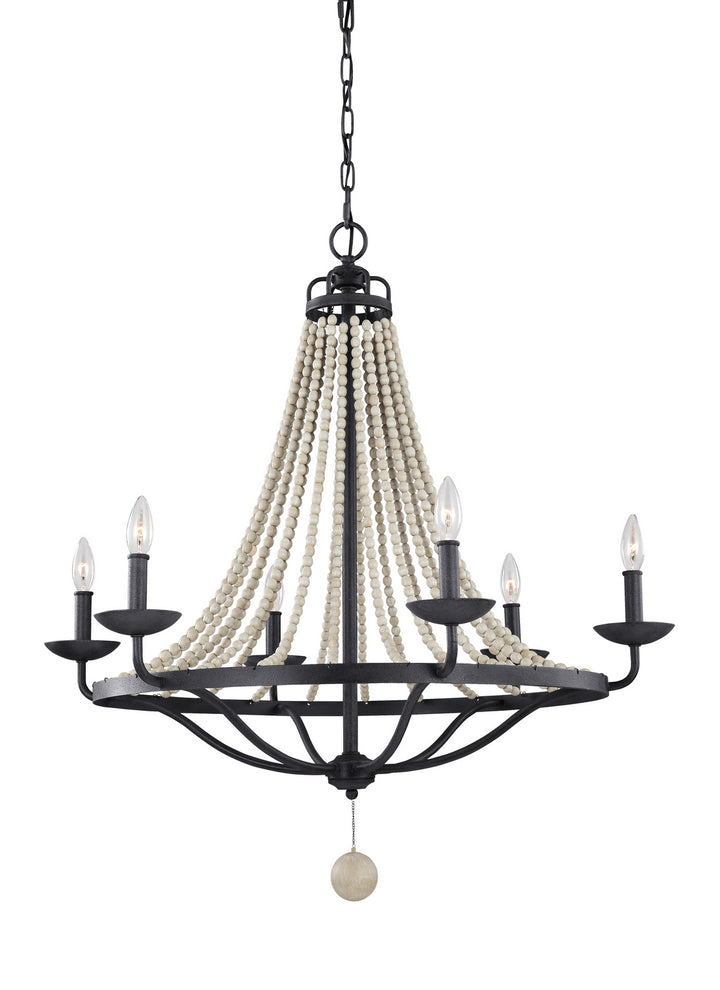 Visual Comfort Studio Canada - F3129/6DWZ/DWG - Six Light Chandelier - Nori - Dark Weathered Zinc / Driftwood Grey