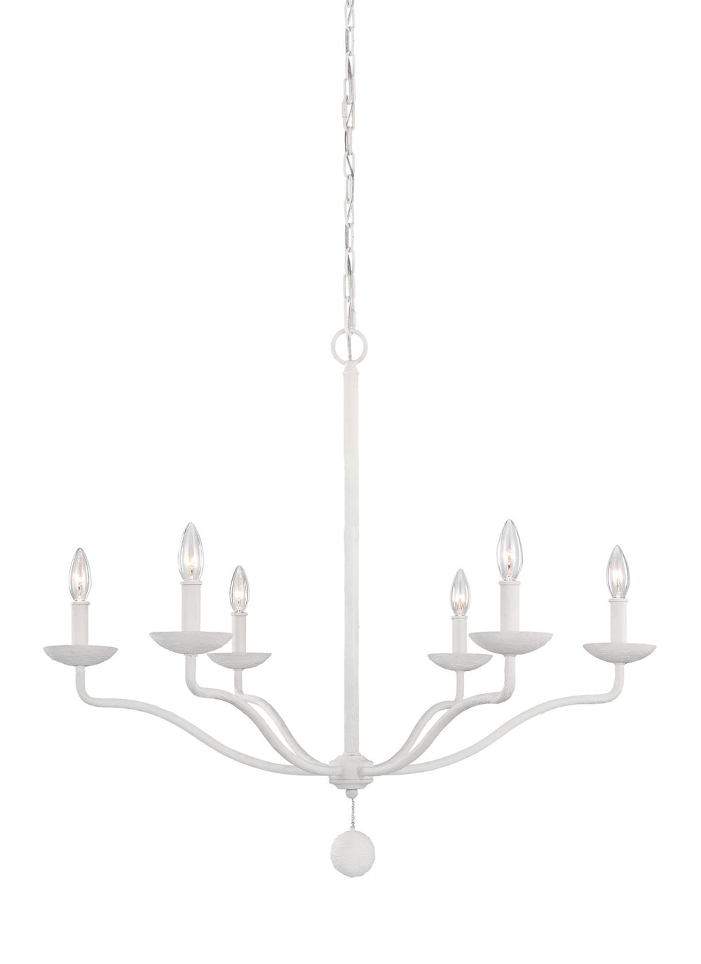 Visual Comfort Studio Canada - F3130/6PSW - Six Light Chandelier - Annie - Plaster White