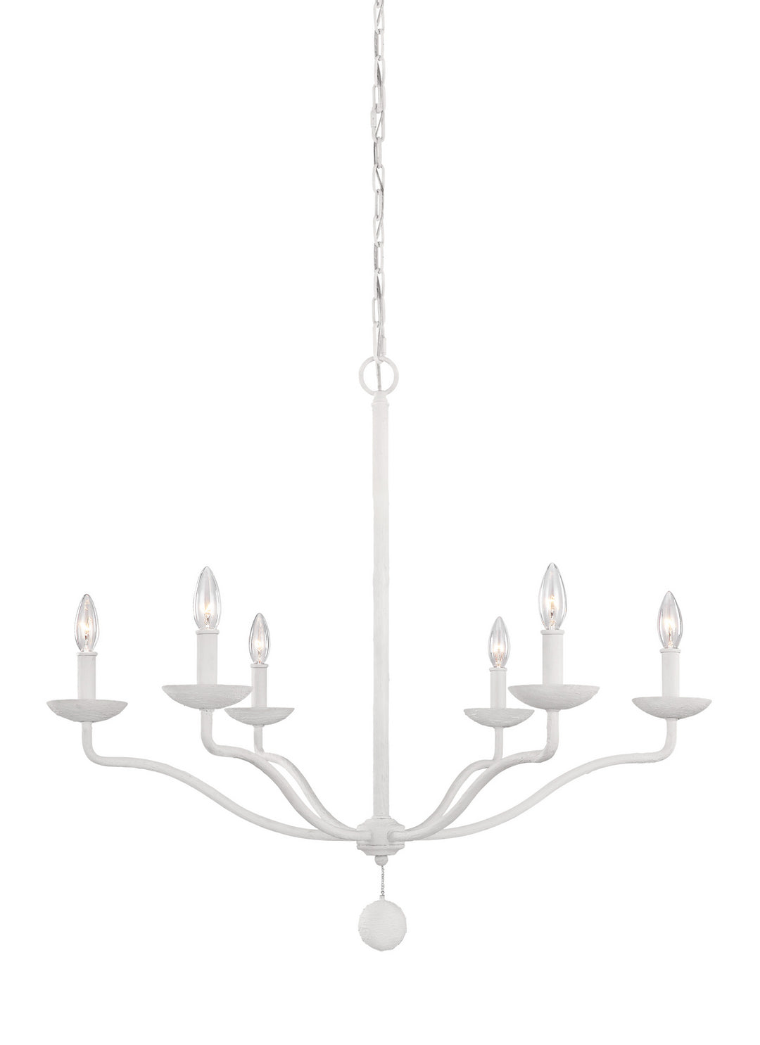 Visual Comfort Studio Canada - F3130/6PSW - Six Light Chandelier - Annie - Plaster White