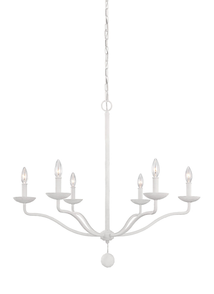 Visual Comfort Studio Canada - F3130/6PSW - Six Light Chandelier - Annie - Plaster White