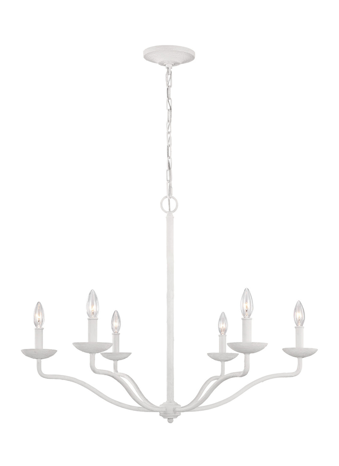 Visual Comfort Studio Canada - F3130/6PSW - Six Light Chandelier - Annie - Plaster White