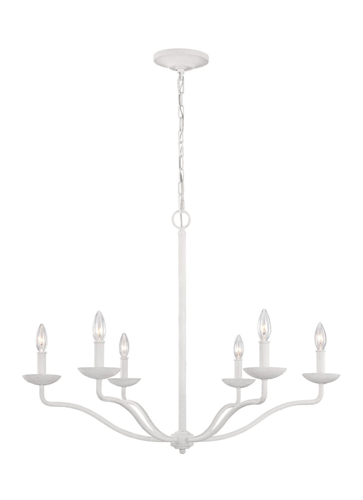 Visual Comfort Studio Canada - F3130/6PSW - Six Light Chandelier - Annie - Plaster White