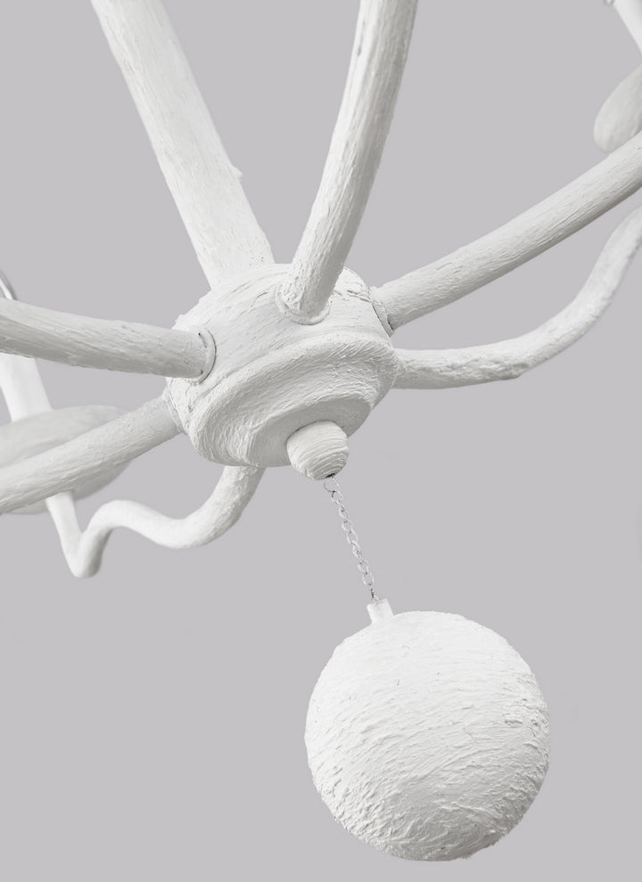Visual Comfort Studio Canada - F3130/6PSW - Six Light Chandelier - Annie - Plaster White