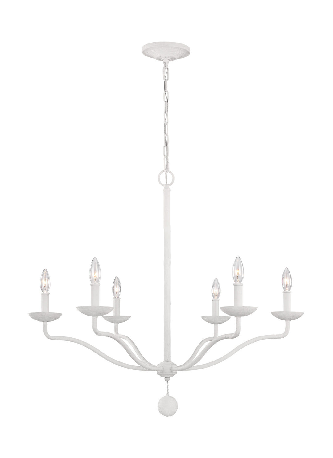 Annie Six Light Chandelier in Plaster White - available from The Lighting Shoppe, trusted by Canadian homeowners