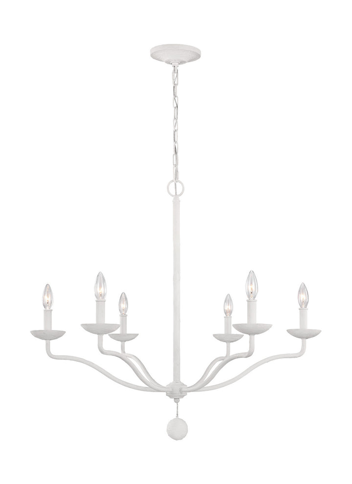 Visual Comfort Studio Canada - F3130/6PSW - Six Light Chandelier - Annie - Plaster White